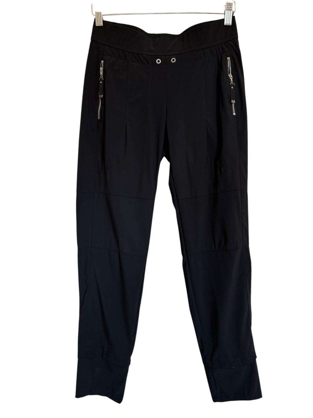 Raffaello Rossi Black Candy High-Tech Italian Sportswear Jogger Pants Sz 34 Us 4 View 2